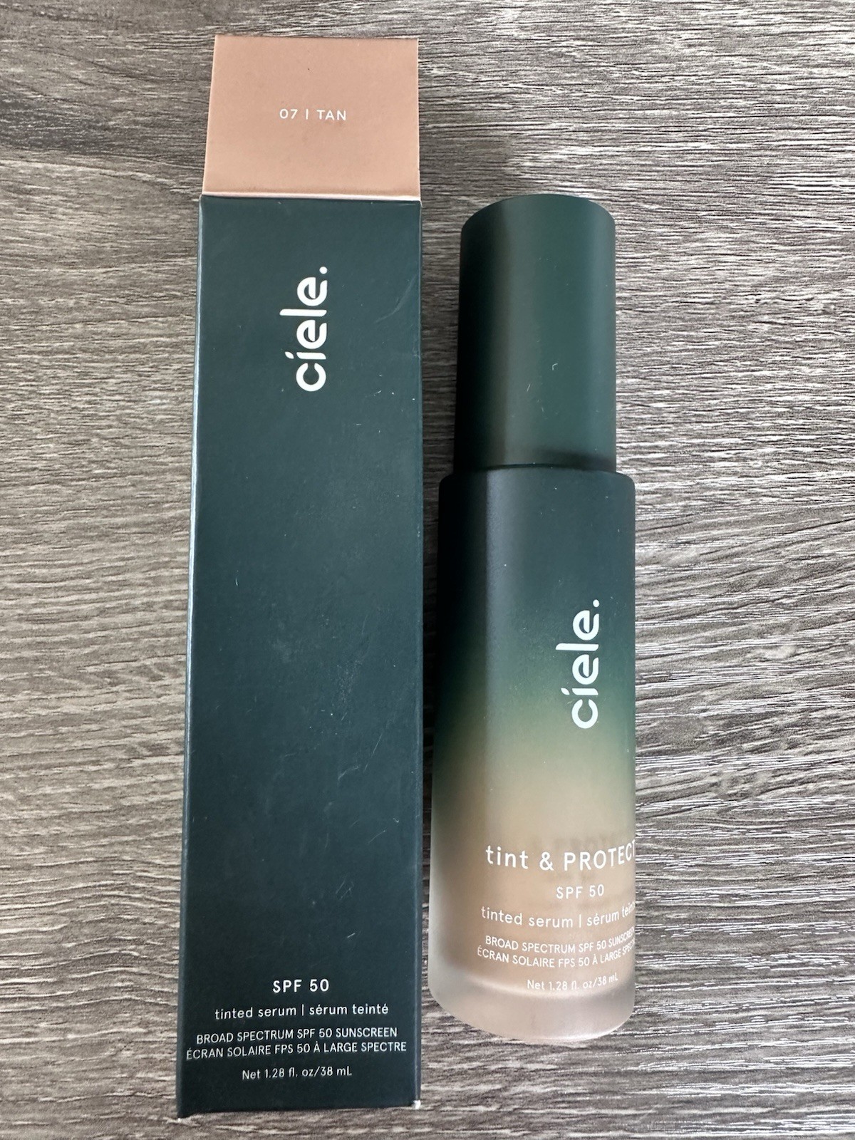 Ciele Tint & Protect Tinted Serum Foundation - Full Size - 07 TAN - NIB