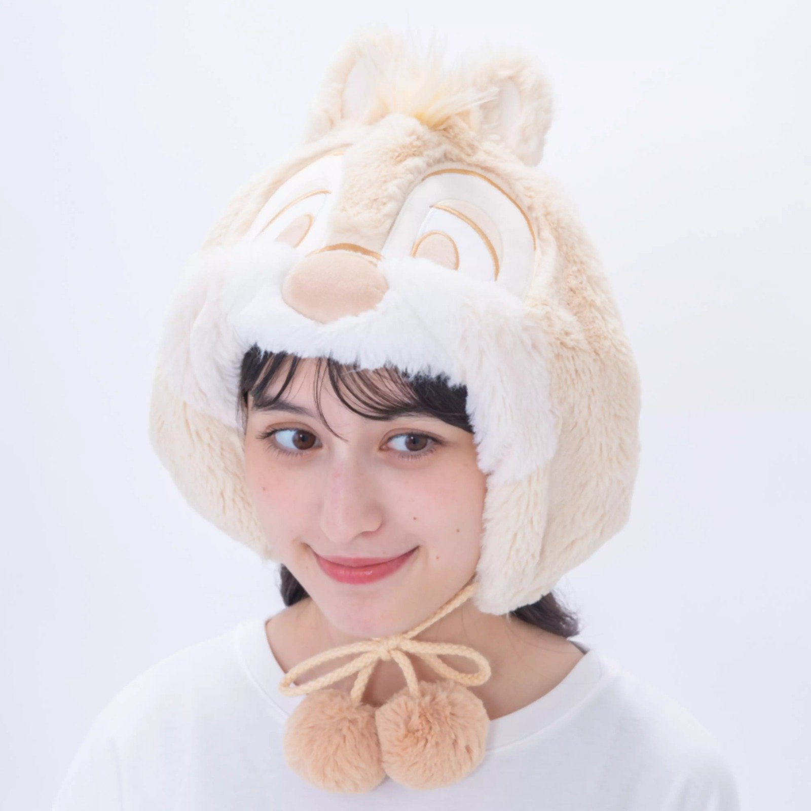 Tokyo Disney Resort Fluffy Boa DALE Hat with Pom Pom for ADULT UNISEX