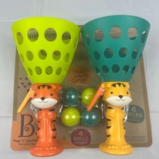 3-Pack B. Toys Pop N Launch Ball Catch Game, Toys