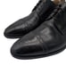 SANTONI Mens Black Leather Perf Cap Toe Oxford UK 10.5/US 11.5 D Shoe Italy 730