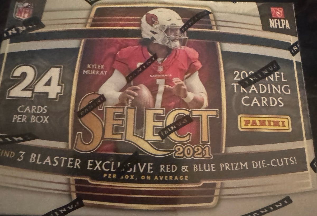 Brand new 2021 Panini Select Football Blaster Box (Green & Yellow Prizm Die-Cut)