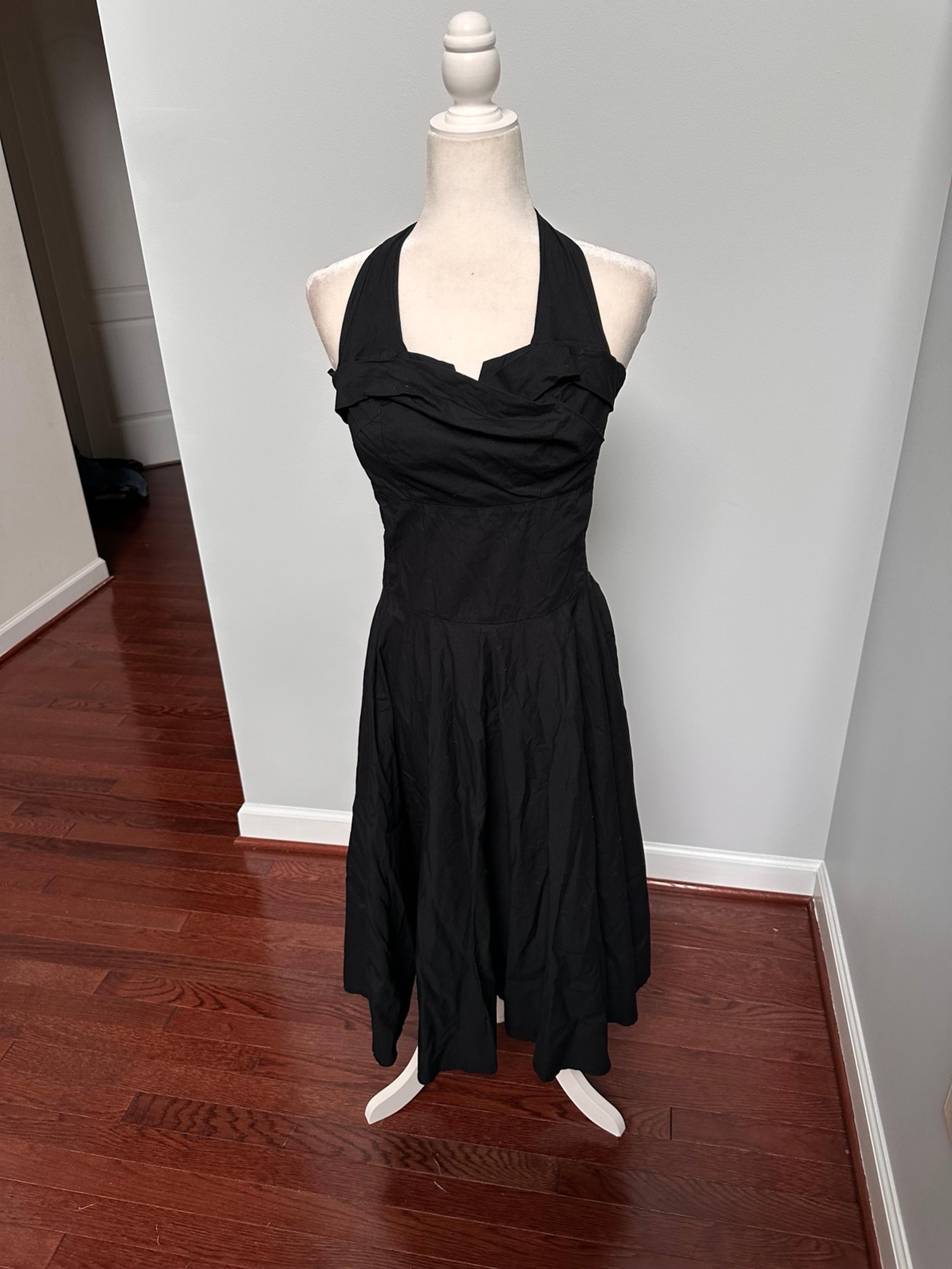 Y2K Vintage Trashy Diva by Candice Gwinn Black Milkmaid Cotton Dress Sexy Valley