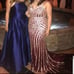Silver Gold & Burgundy Formal Prom Dress