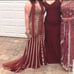 Silver Gold & Burgundy Formal Prom Dress