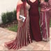 Silver Gold & Burgundy Formal Prom Dress