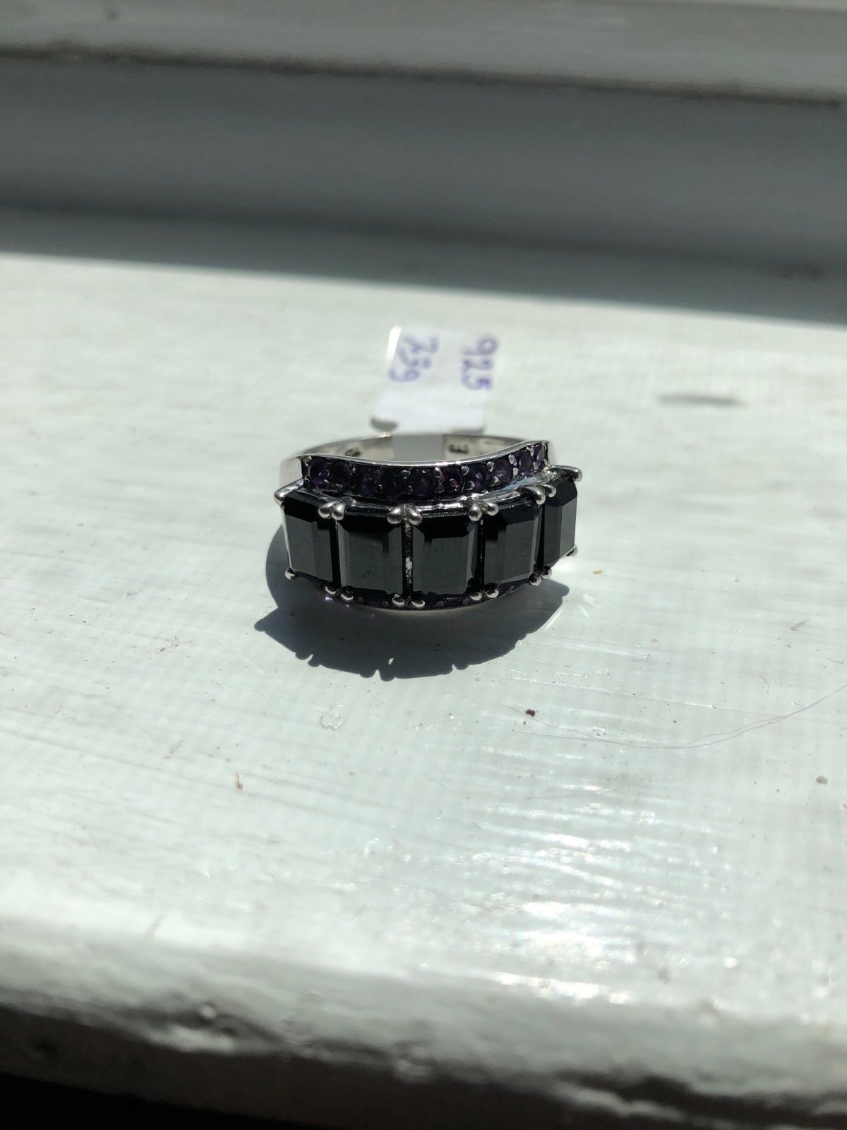 Silver Ring With Gems