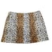 Retro 90s Y2K Womens Size 8 Mini Skirt Velvet Leopard Print Classic Animal Print