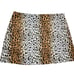 Retro 90s Y2K Womens Size 8 Mini Skirt Velvet Leopard Print Classic Animal Print