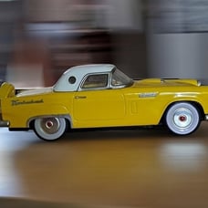 Vintage 1956 Tinplate Yellow Thunderbird