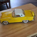 Vintage 1956 Tinplate Yellow Thunderbird