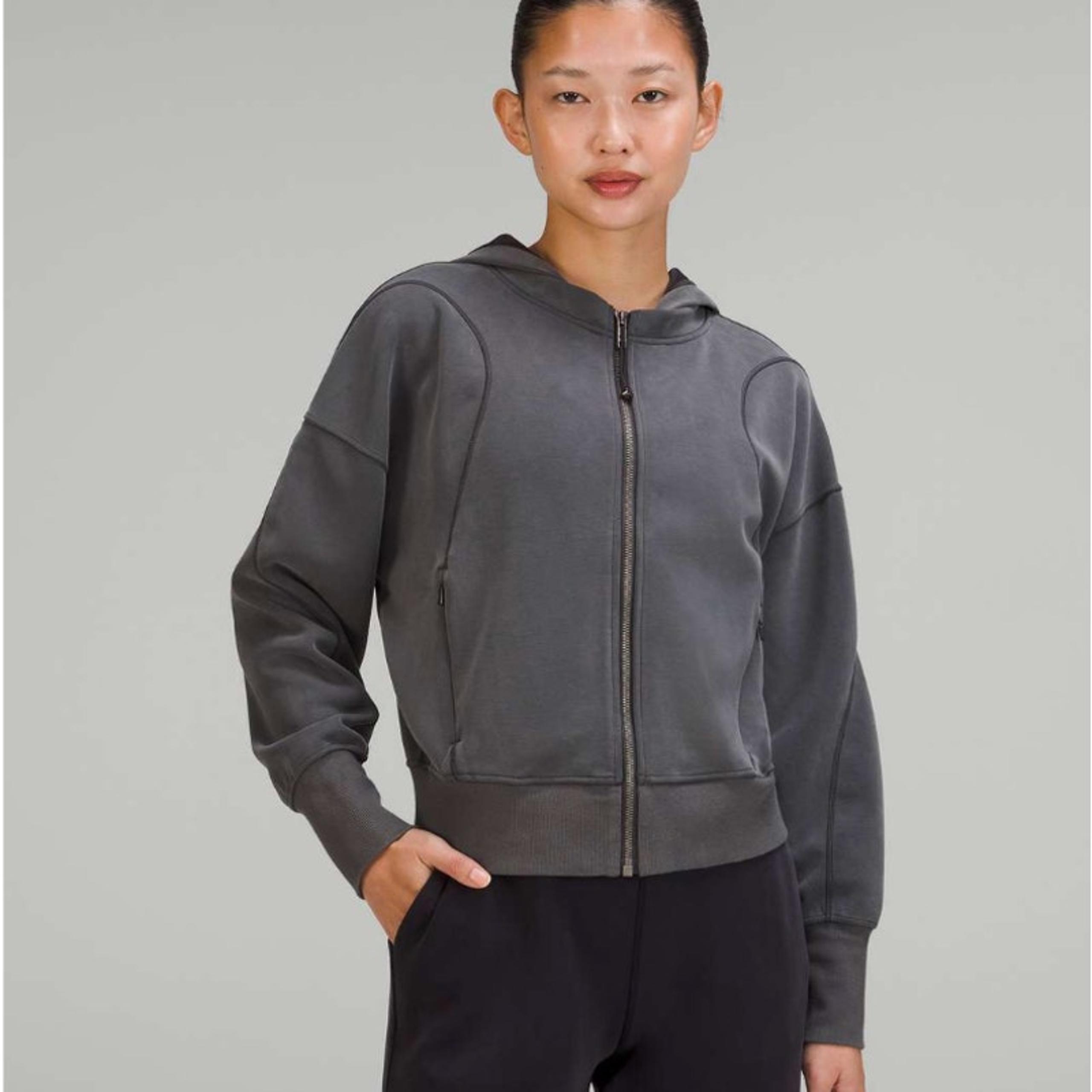 Lululemon Softstreme Pocketed Full Zip Hoodie Graphite Grey Women's Size 2
