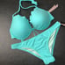 Victoria's Secret 34DD BIKINI L bottom SEAFOAM glow teal mint