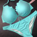 Victoria's Secret 34DD BIKINI L bottom SEAFOAM glow teal mint