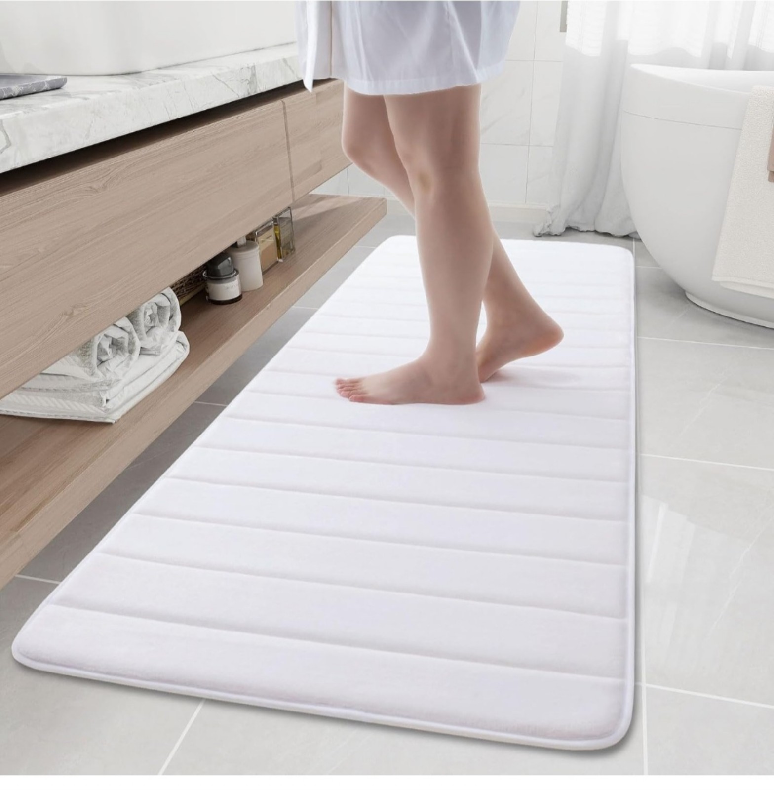 Memory Foam Bath Mat Rug, 70 x 24\
