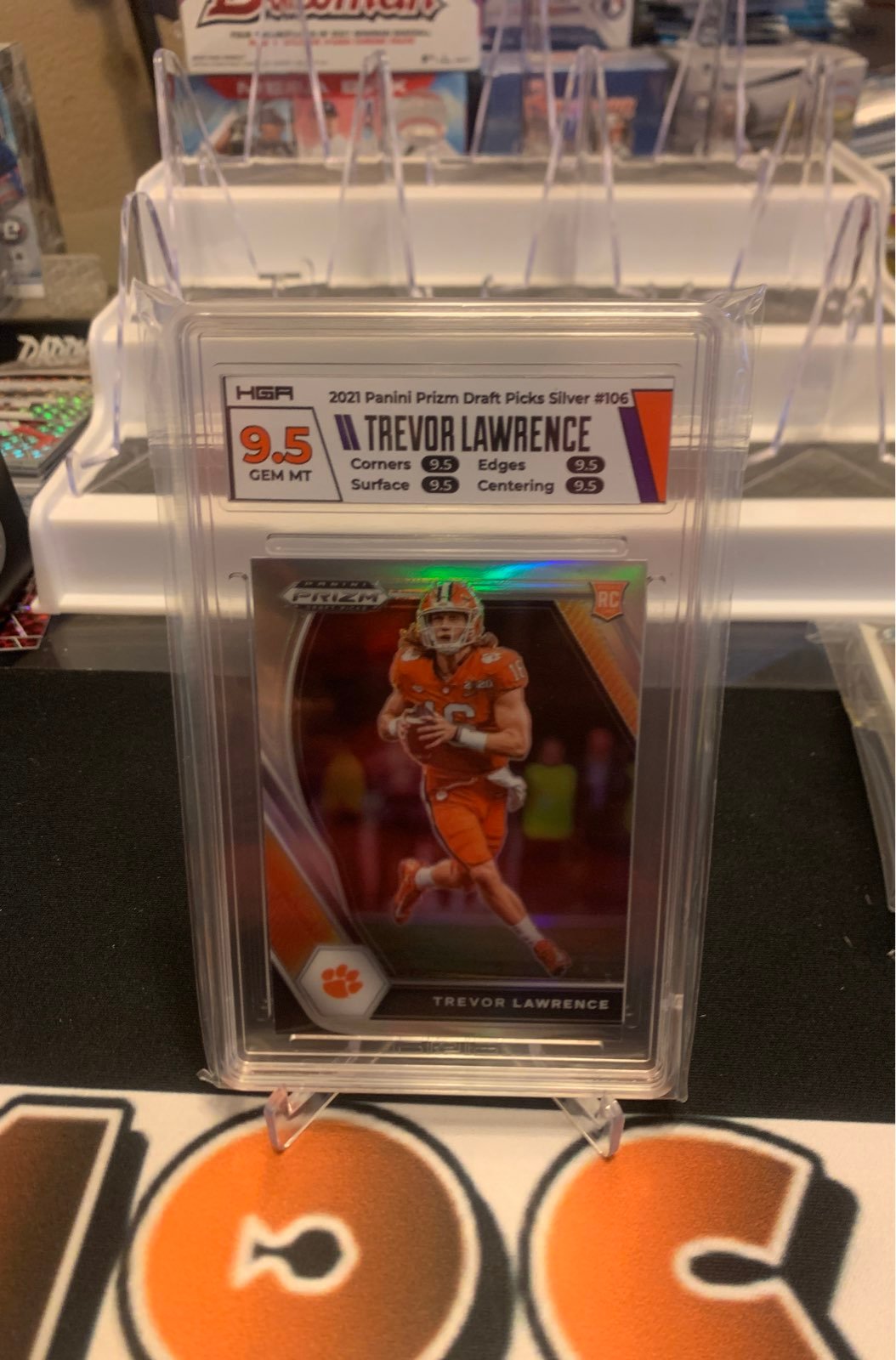 2021 Prizm Draft Picks Trevor Lawrence Silver Rookie HGA 9.5