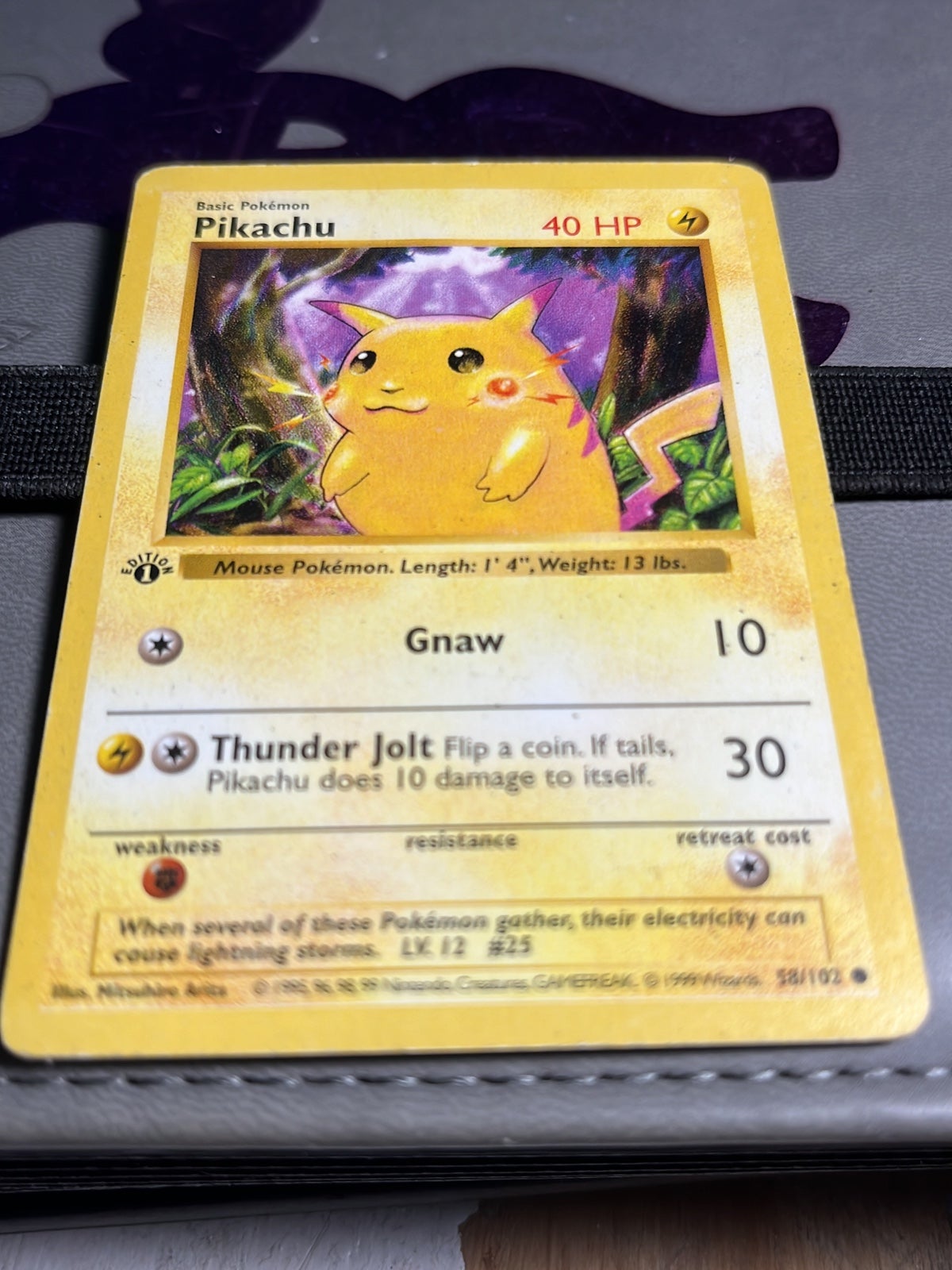 1st edition base set pikachu error