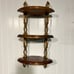Mid Century Modern Sexton 3 Tier Corner Wall Mount Shelf