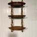 Mid Century Modern Sexton 3 Tier Corner Wall Mount Shelf
