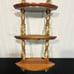 Mid Century Modern Sexton 3 Tier Corner Wall Mount Shelf