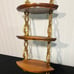 Mid Century Modern Sexton 3 Tier Corner Wall Mount Shelf