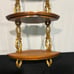Mid Century Modern Sexton 3 Tier Corner Wall Mount Shelf