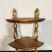 Mid Century Modern Sexton 3 Tier Corner Wall Mount Shelf