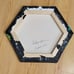 10x12in Handmade Hexagon Nebula Style Pour Painting on Canvas