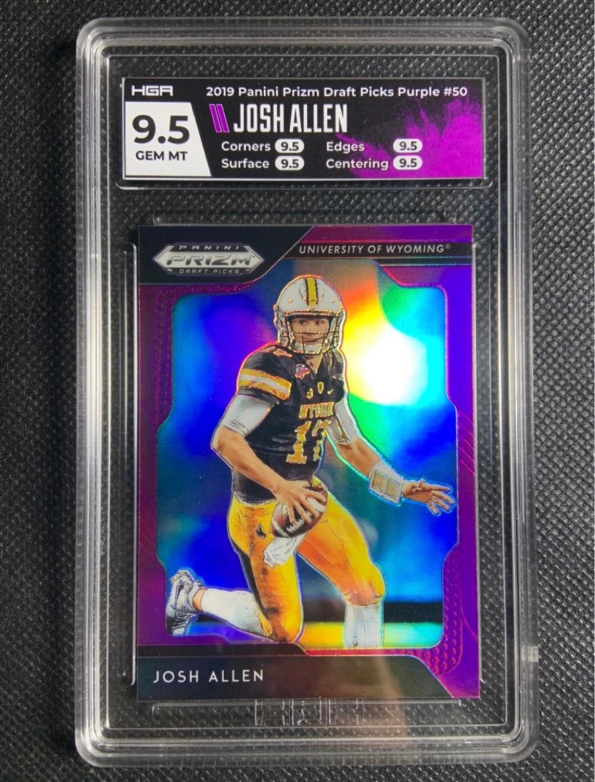 2019 Prizm DP #50 Purple Prizm SP Josh Allen HGA Quad 9.5+ TRUE GEM MINT Bills