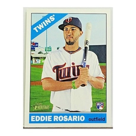 EDDIE ROSARIO ROOKIE SP HIGH NUMBERS 2015 TOPPS HERITAGE #674 BRAVES NLCS MVP!
