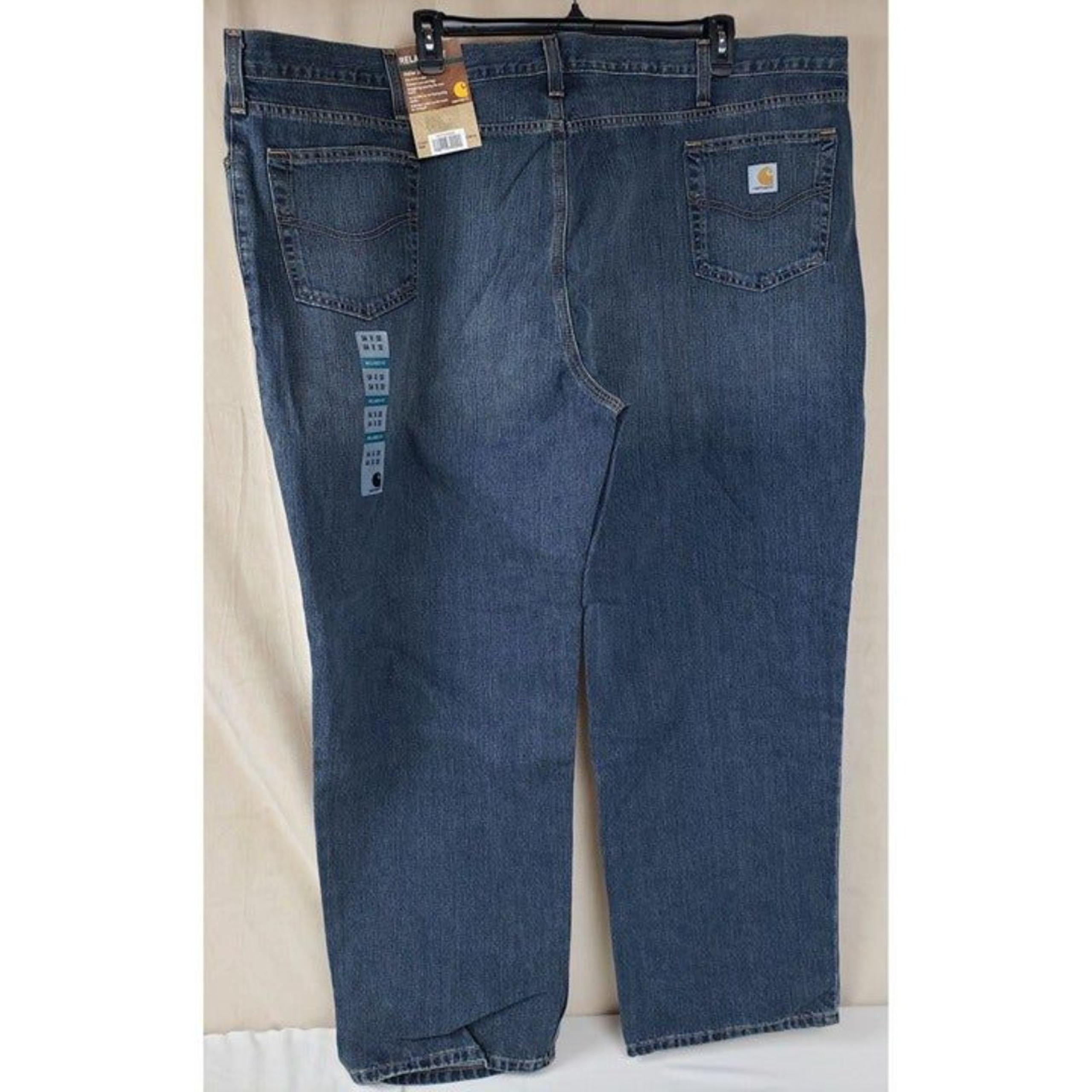 Carhartt Men's 54x32 Holter Jean Relaxed Fit Bed Rock Denim 101483 968