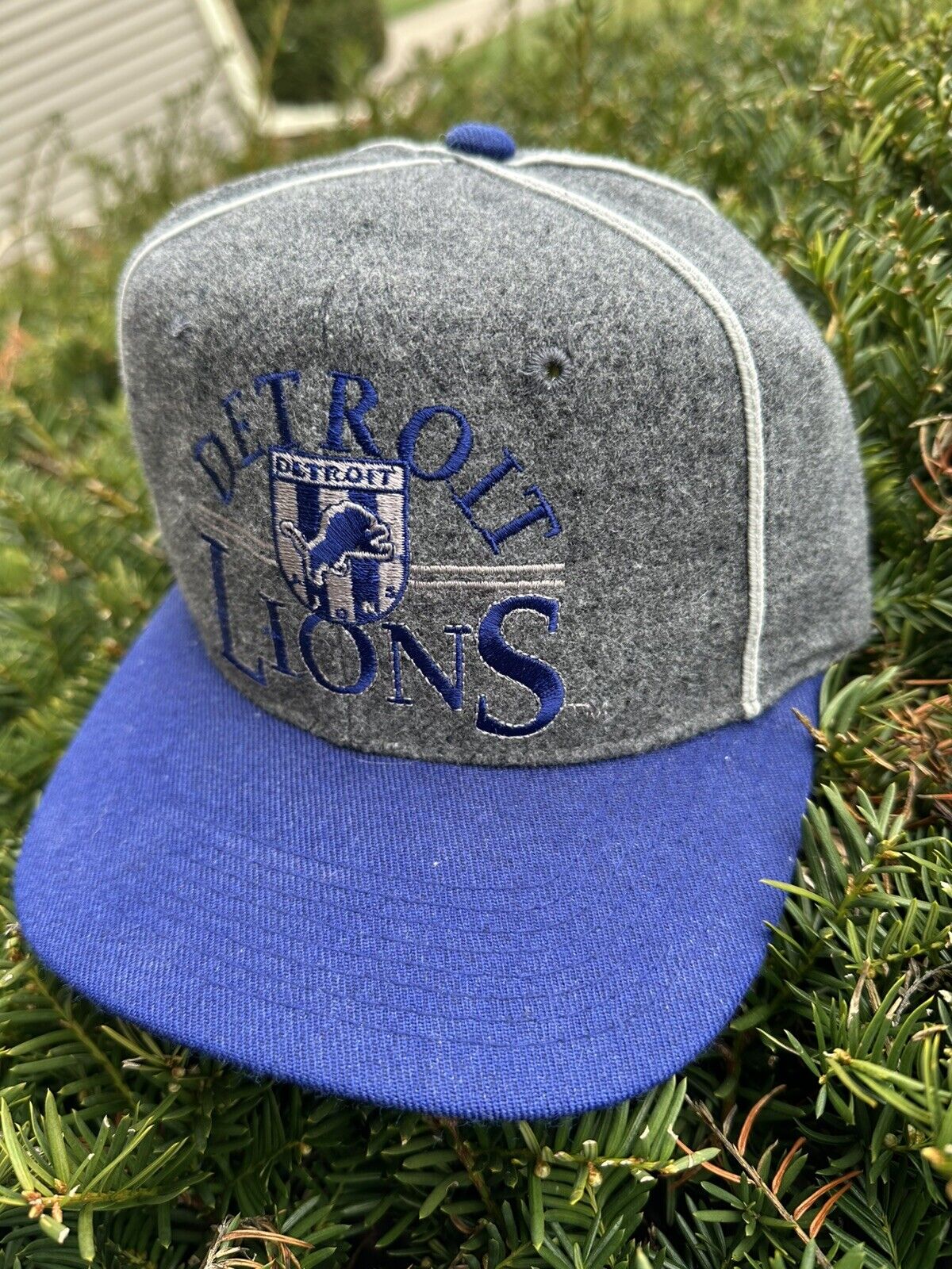Vintage Detroit Lions The Game Wool Melton SnapBack Hat Cap