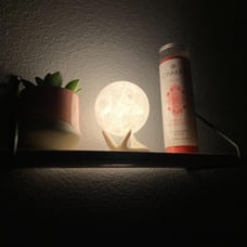 Moon Lamp, 3.5 inch 3D Printing Lunar Lamp Night Light with White