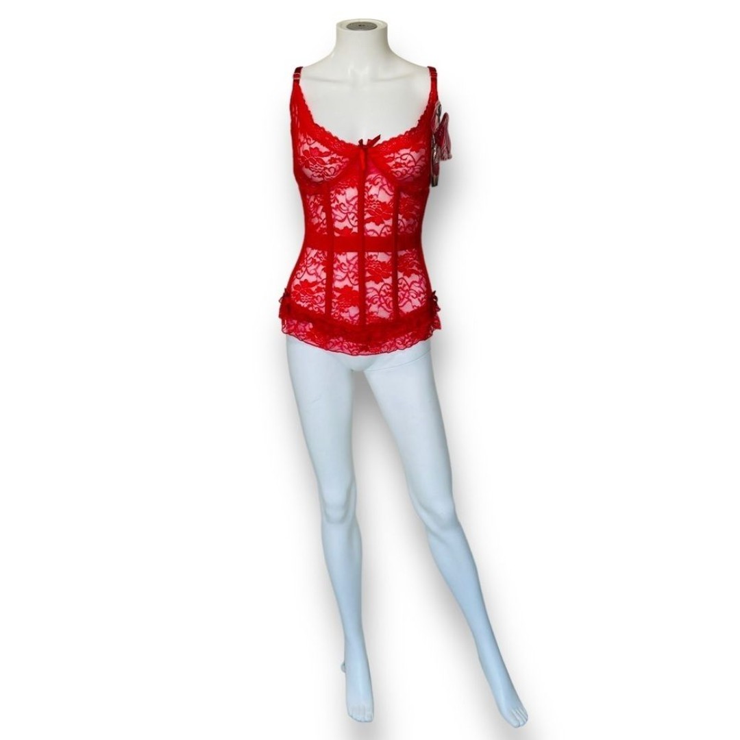 Coquette Diva Plus Size Red Bustier, Corset Size 1X/2X Valentines Day