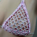 NEW Super Sexy Bling Baby Pink Jewel Fishnet Micro Stripper Outfit Set OS