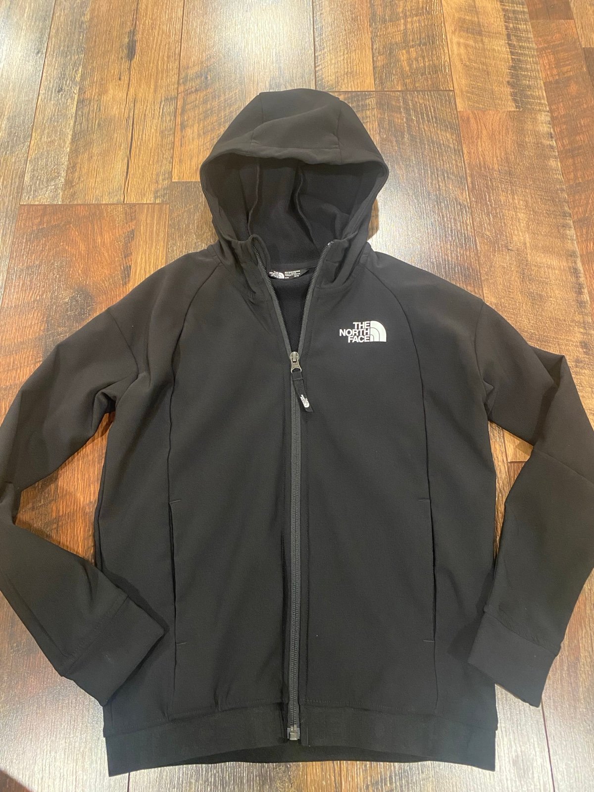 The North Face boys Black softshell Jacket size medium 10/12