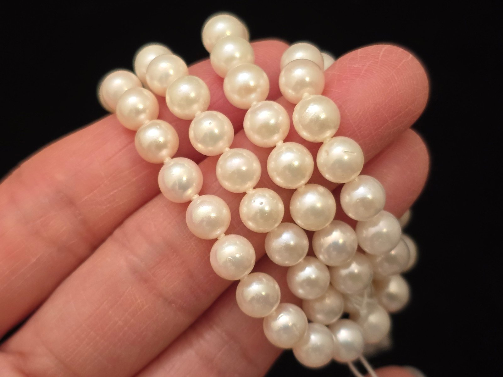 Vintage Fine jewelry Genuine Akoya pearls necklace