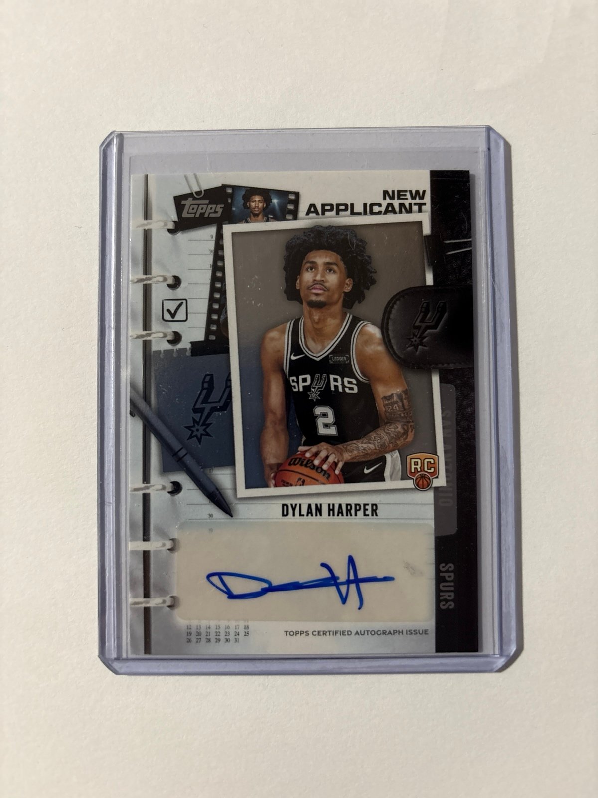 2025-26 Topps Dylan Harper New Applicant Rookie Auto #NA-DH San Antonio Spurs