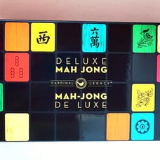 Deluxe Mah Jong Cardinal Legacy 152 Two-Tone Tiles in Lined Wooden Storage Case