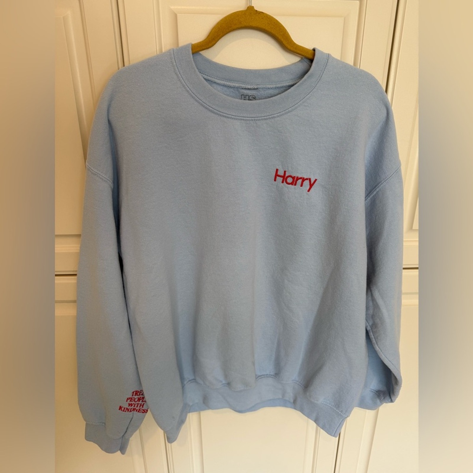 Official Harry Styles Blue Sweatshirt Size Large Treat People with Kindness