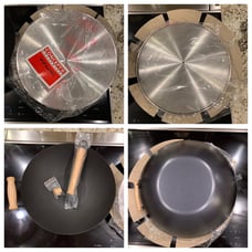 New Concept Housewares 14 Nonstick Wok Carbon Steel Wood Handles (Heavy)
