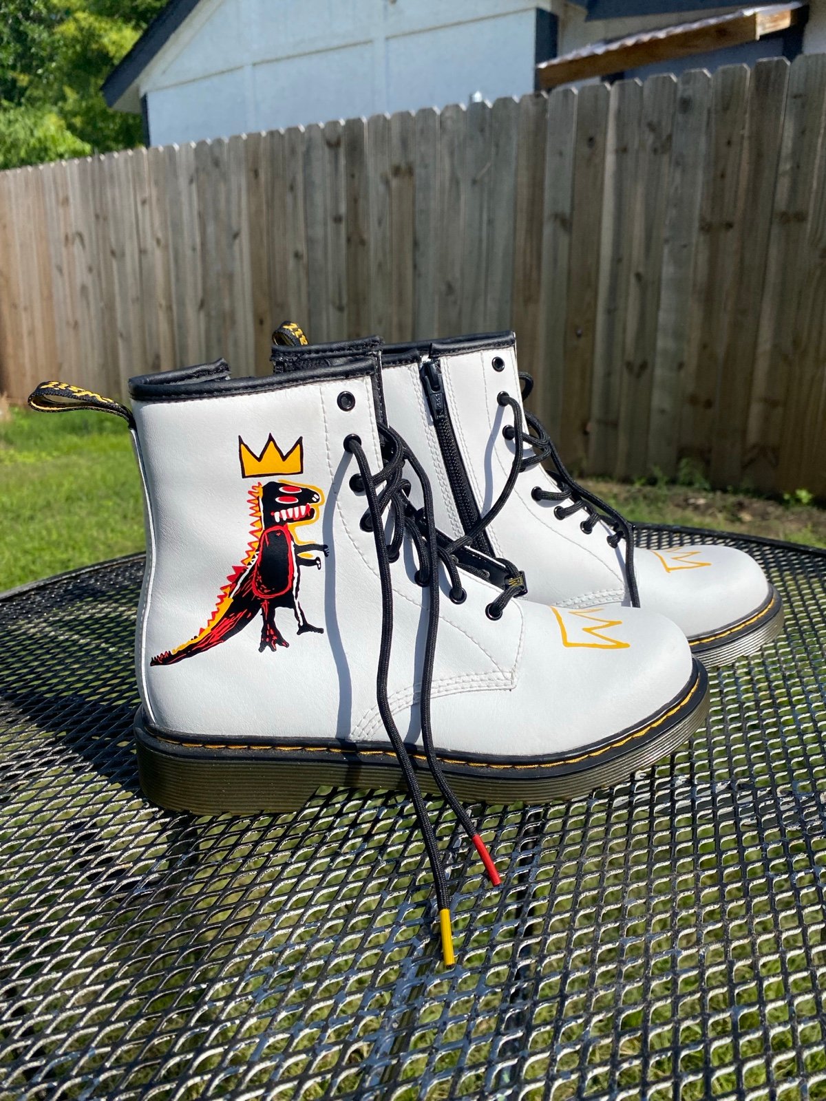 White Dr. Martens 1460 limited edition Jean-Michel Basquiat unisex Boots