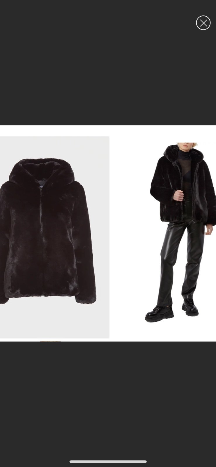 NWT Apparis Chelsea faux fur coat