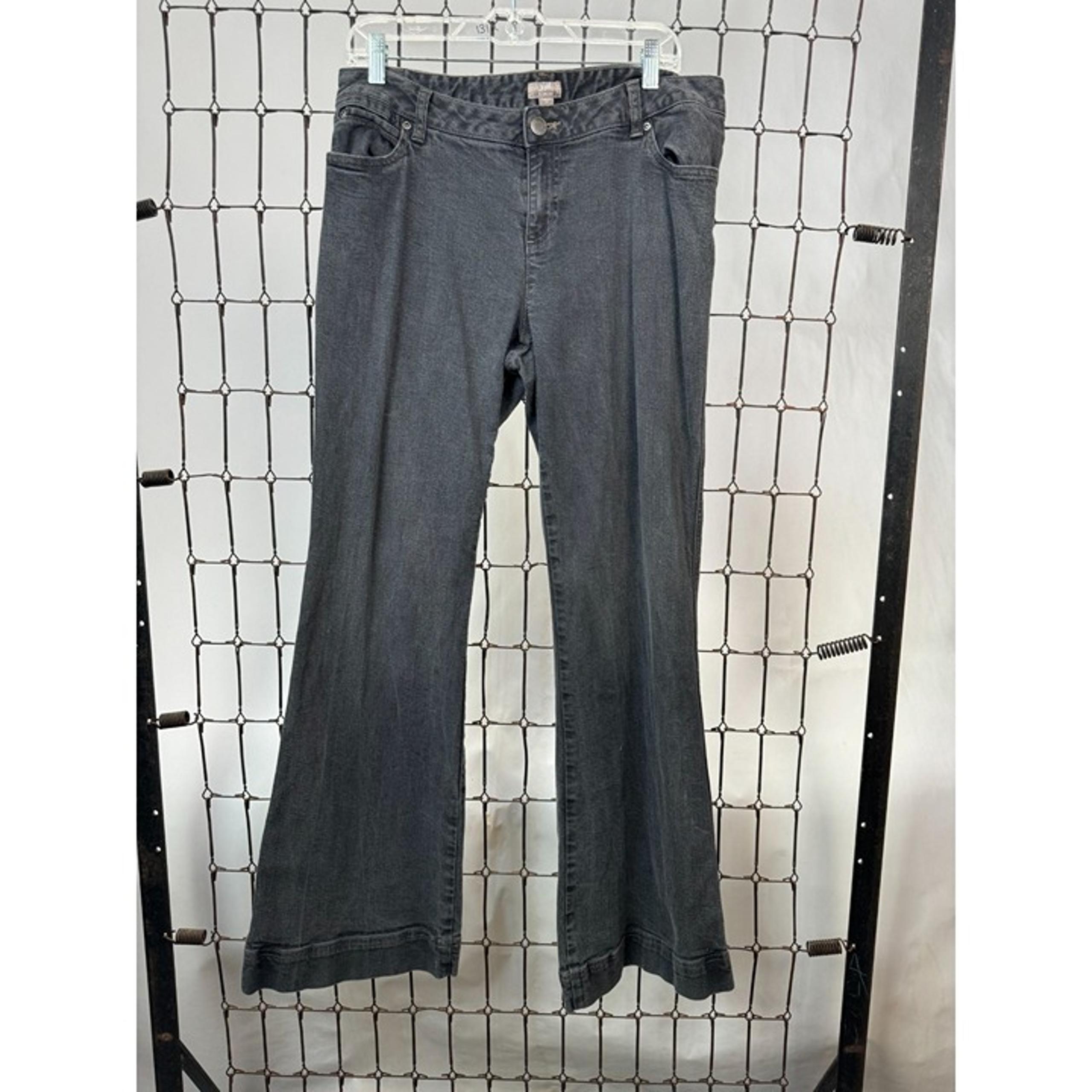 J. Jill Womens Flare Leg Stretch Jeans Size 14 Gray 99% Cotton 1% Lycra