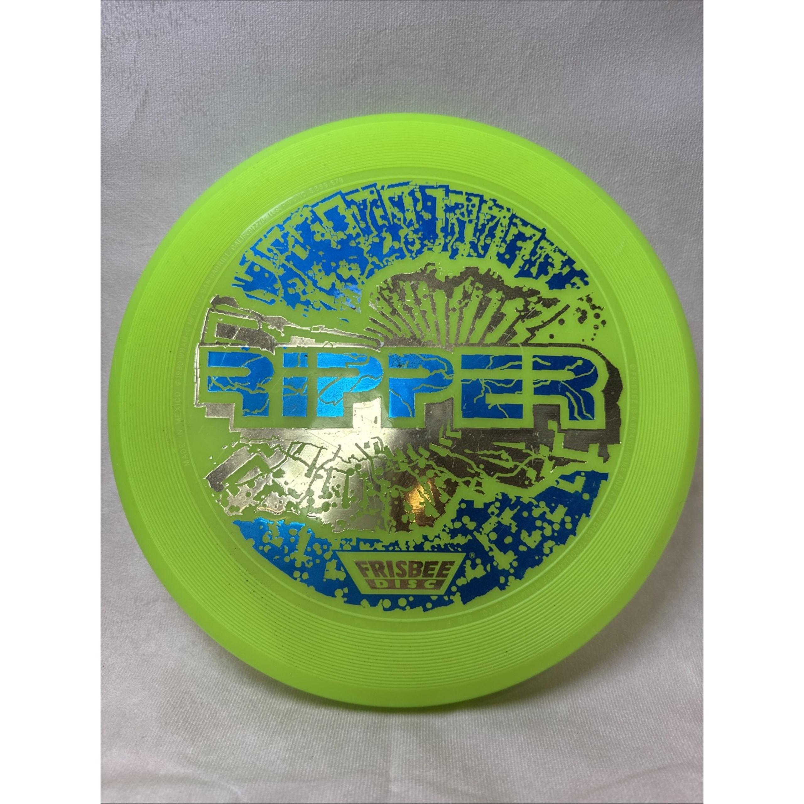 VINTAGE 80-90's WHAM-O FRISBEE DISC "RIPPER"Green Blue Gold 133g Beach Sport Toy