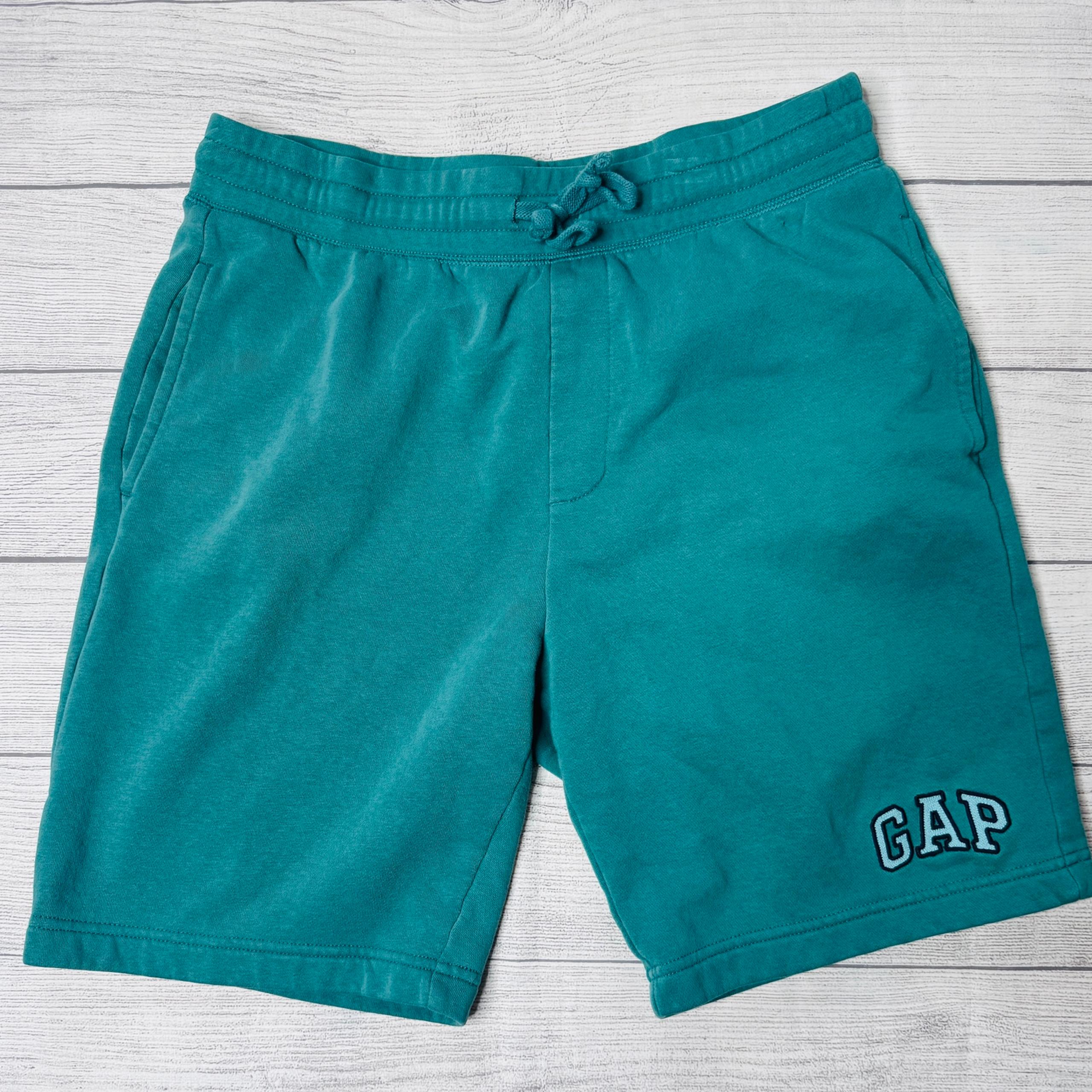 GAP Men’s Logo Sweat Shorts Teal Size Medium