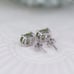 Genuine Oval Peridot (August) Gemstone 14K White Gold Stud Earrings, NWT
