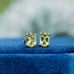 Genuine Oval Peridot (August) Gemstone 14K White Gold Stud Earrings, NWT
