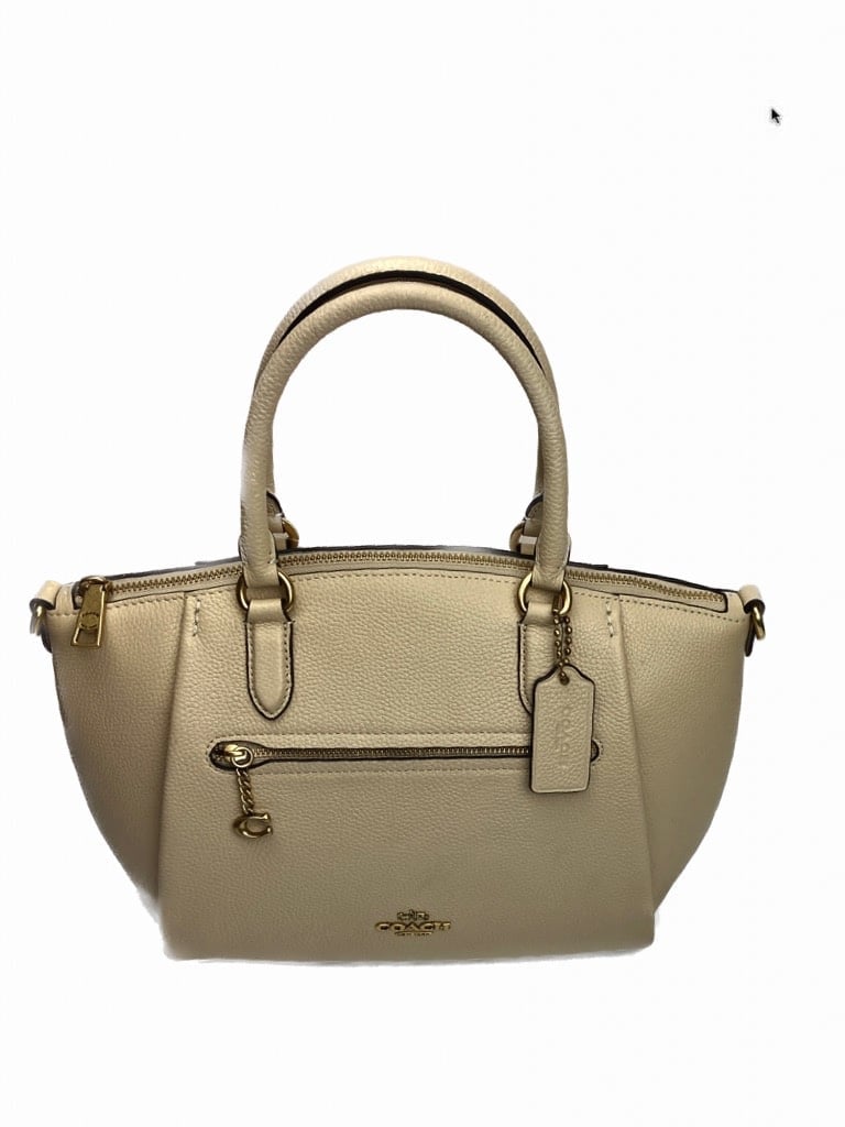 NWT Ivory Coach Elise Crossbody Satchel in Pebbled Leather