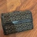 Coach logo mini wallet black buckle