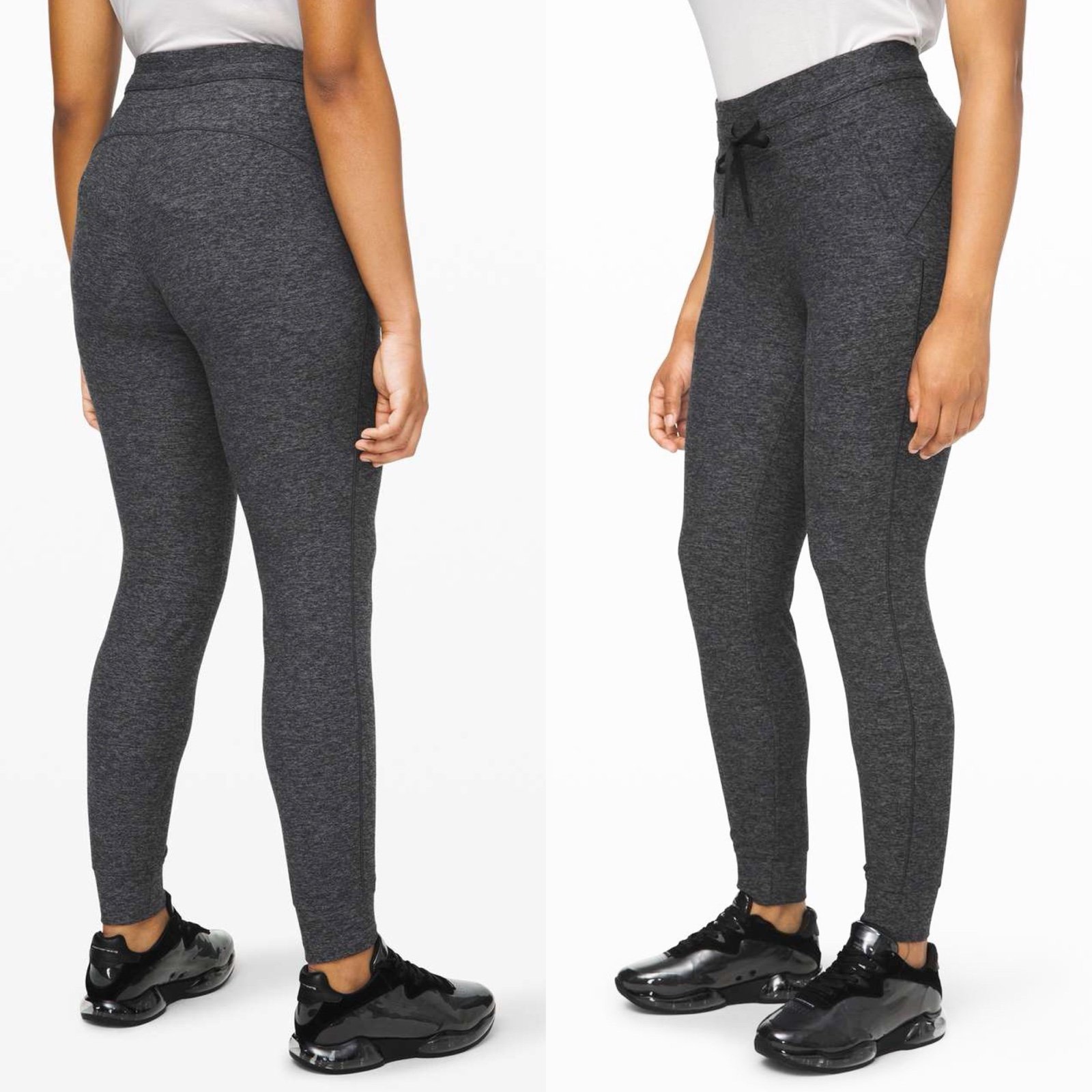 Lululemon Ready To Rulu Pant Sz 8 *Updated In Heathered Dark Cast / Black